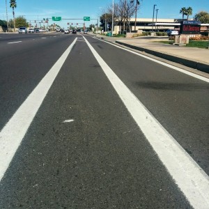 Tempe bike lane candlestick