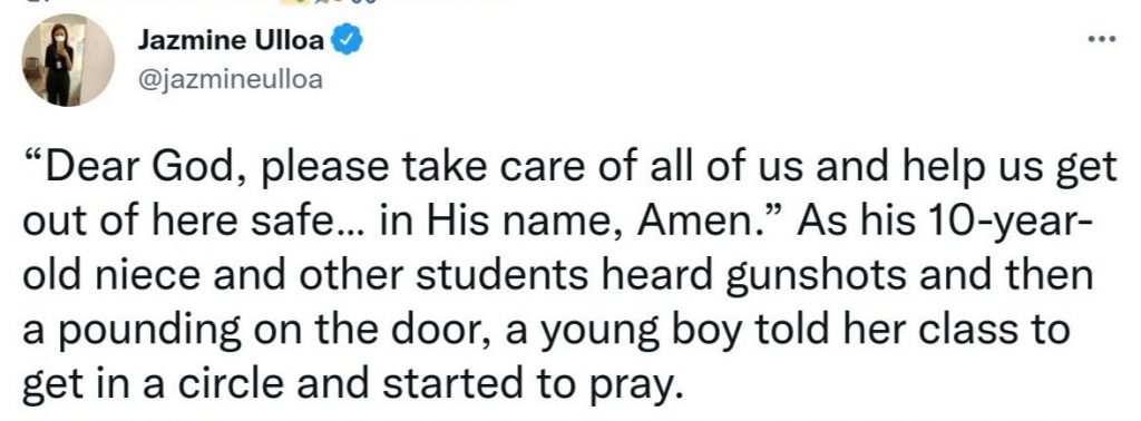 thoughts and prayers in Texas